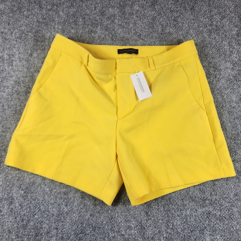 Banana Republic Womens Yellow Tailored Stretch Shorts Size 6 NWT 267823-07-1